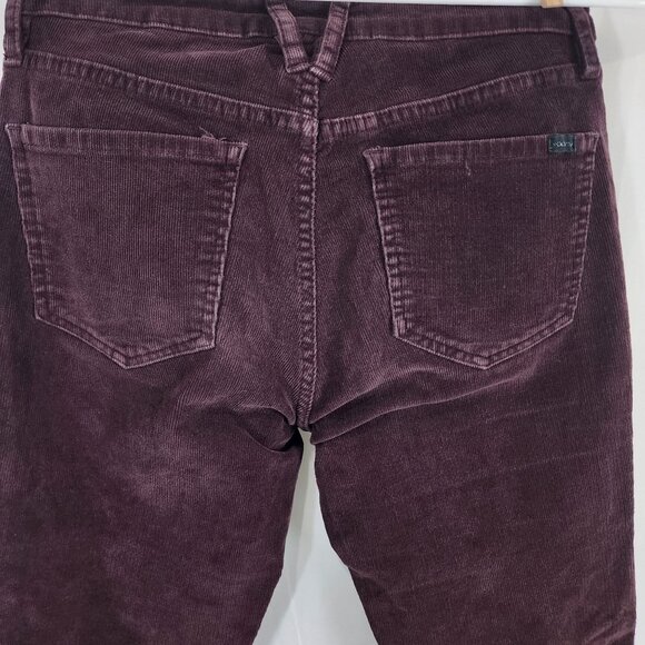 Volcom Super Stoned Shimmy Ankle Corduroy Pants 26 Waist Size 3/26 Burgundy - Picture 13 of 16